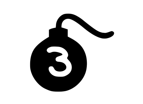 Big Comic Bomb Mono 3: A Bold Graphic for Crafts & Content Creators
