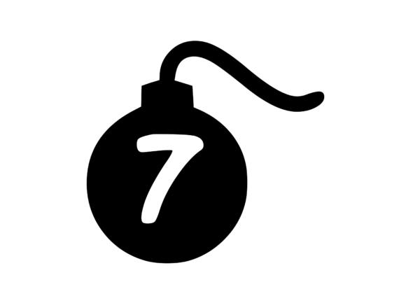 Big Comic Bomb Mono 7 – A Bold Graphic for Crafts & Digital Sellers