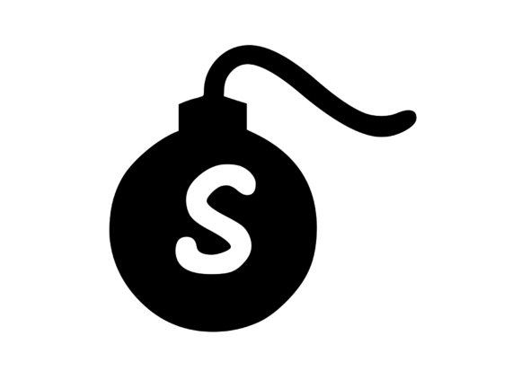 Big Comic Bomb Mono S: A Bold SVG Graphic for Marketing and Craft Projects