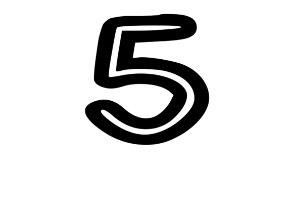 Bold Outlined Comic Mono Number 5: Graphics for Crafts