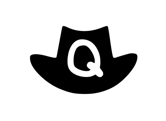 Cowboy Hat with Playful Mono Q: A Crafty Graphic for Content Publishers