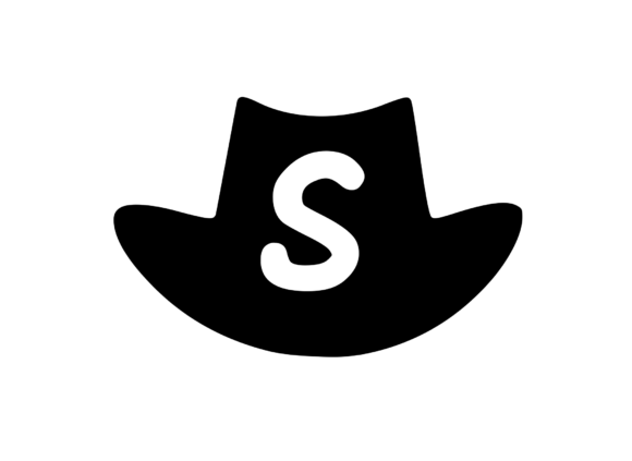Cowboy Hat with Playful Mono S: A Crafty Graphic for Bold Design Projects