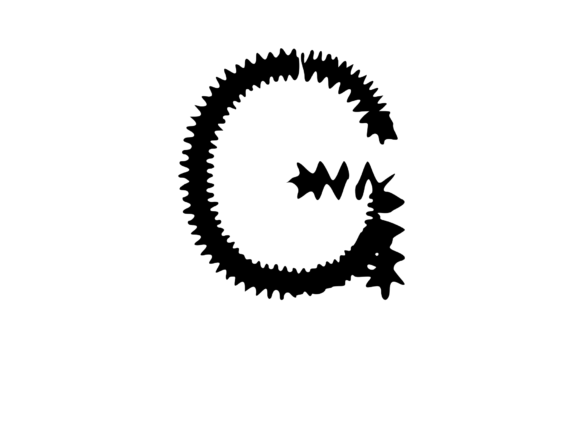 Crazy Spiky Cactus Themed Mono G: A Bold Graphic for Crafty Branding