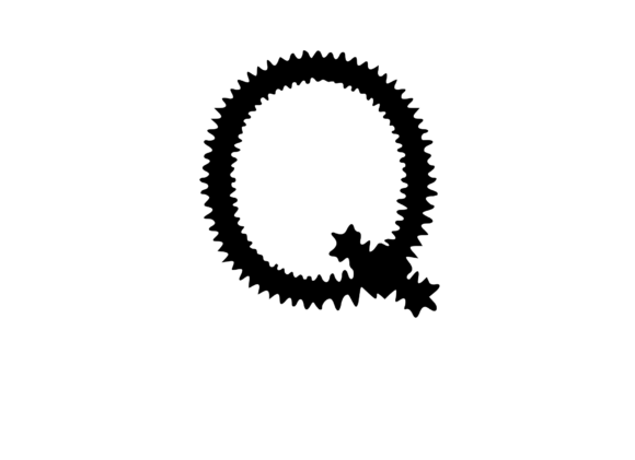 Crazy Spiky Cactus Themed Mono Q: A Bold Graphic for Crafts & Marketing Visuals