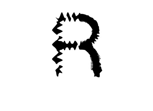 Crazy Spiky Cactus Themed Mono R: A Craft-Friendly SVG with Personality
