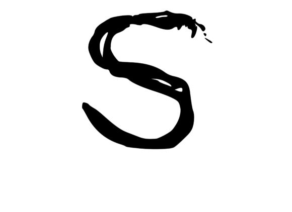 Frightfully Scary Scratched Mono S – Bold Graphic for Halloween Crafts