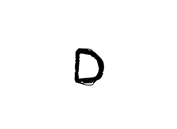 Hand Drawn Chalk Effect Mono D: A Crafts-Friendly Graphic for Marketing Creatives