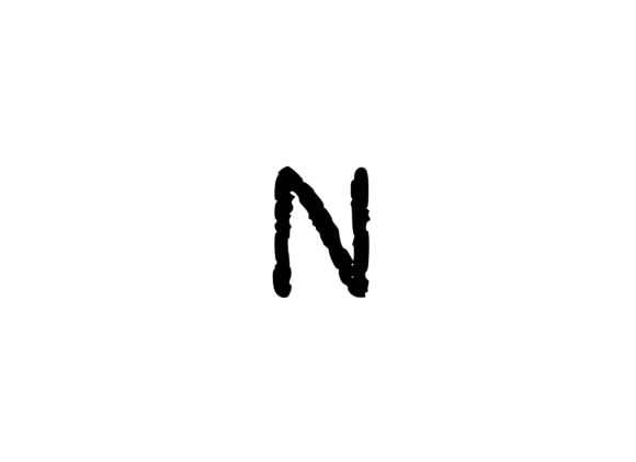 Hand Drawn Chalk Effect Mono N – A Versatile Graphics Choice for Craft Sellers