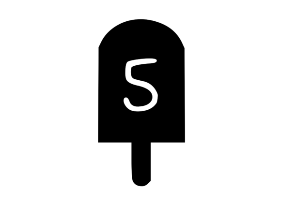 Sweet Summer Ice Lolly Mono 5 Graphics for Crafts