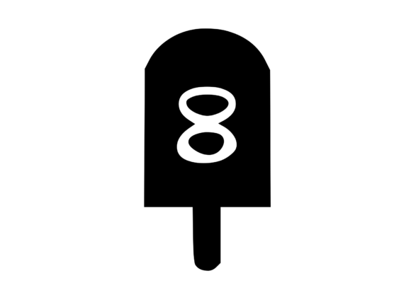 Sweet Summer Ice Lolly Mono 8: Graphics for Crafts