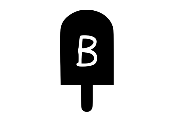Sweet Summer Ice Lolly Mono B: Graphics for Crafts