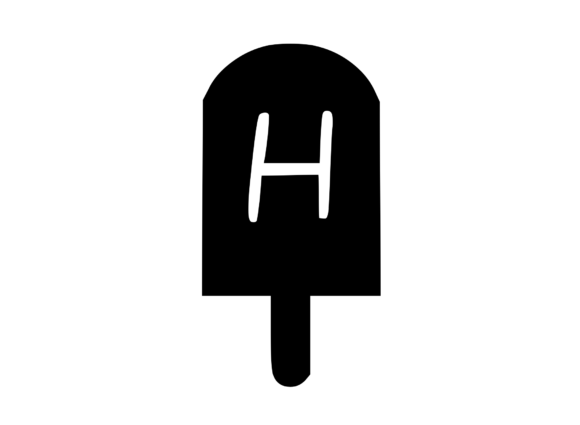 Sweet Summer Ice Lolly Mono H: Graphics for Crafts