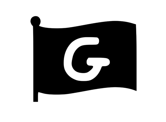 Waving Flag with Mono G: A Fresh Graphic for Crafts & Content Design